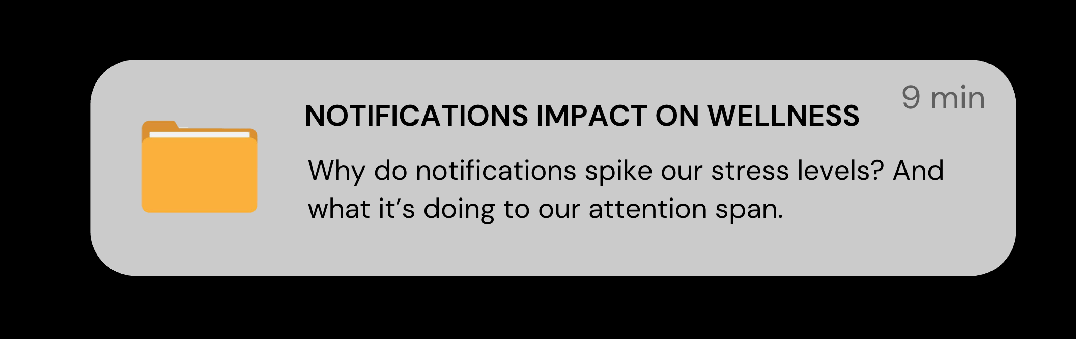 Notifications Impact on Wellness